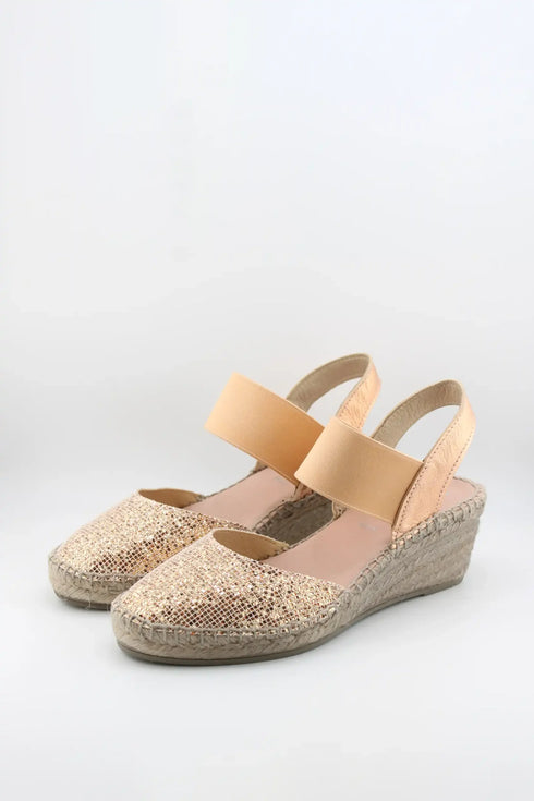 Juncal Aguirre Glitter Espadrille Wedge